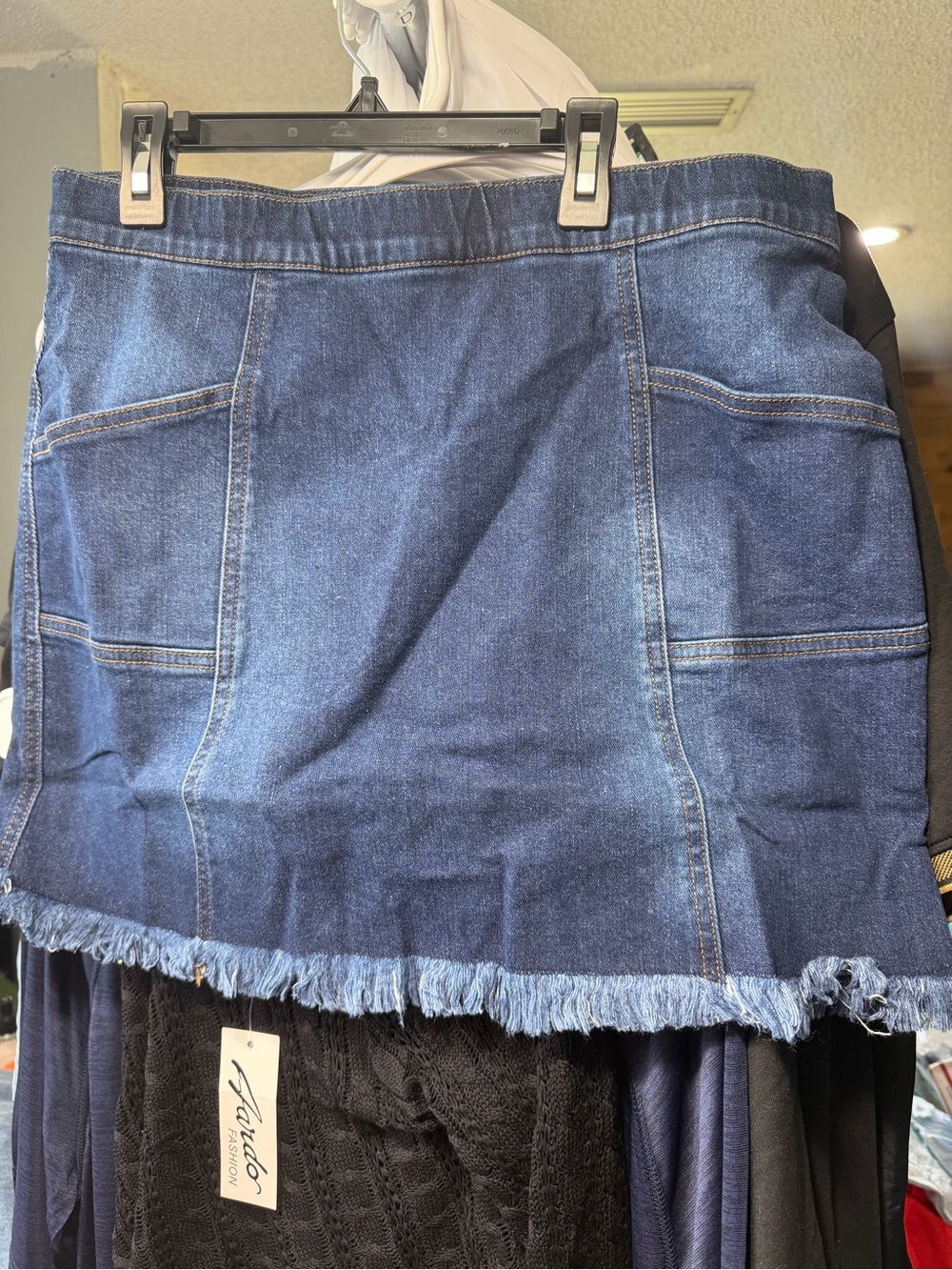 Slim-Sation Dark Blue Denim Mini Skirt